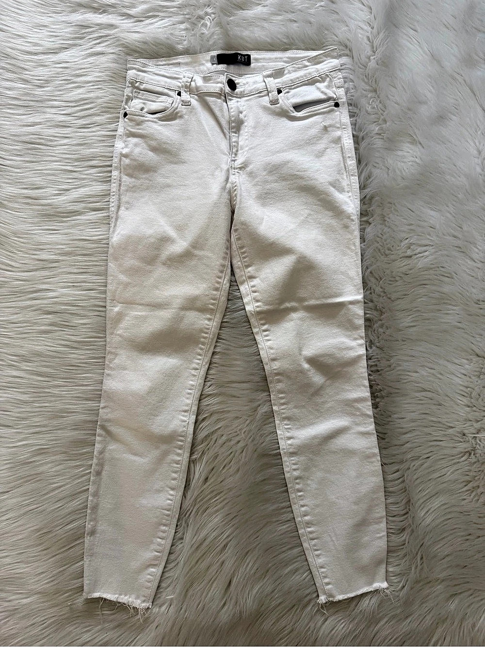 Kut from the Kloth White Skinny Jeans Sz 4